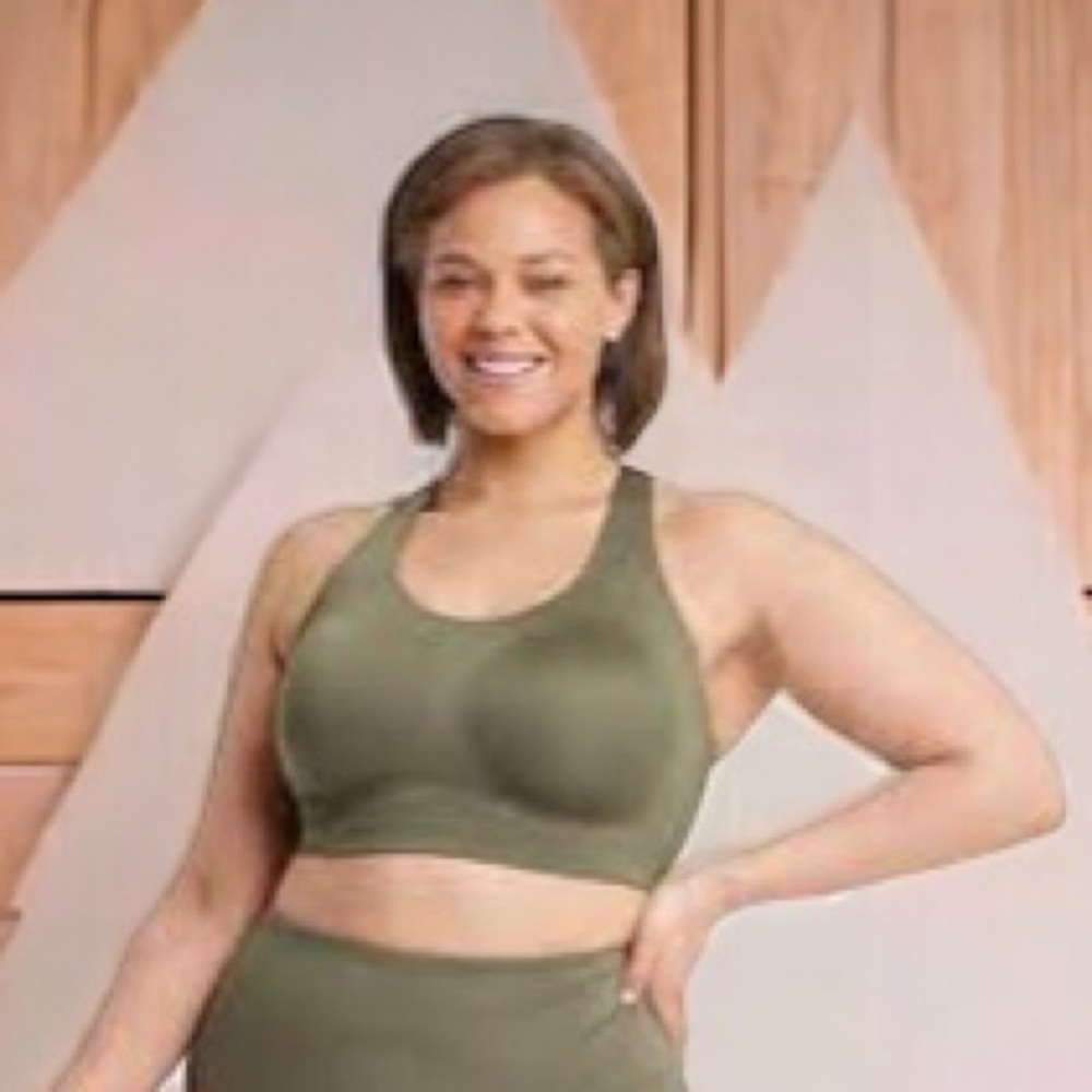 All in Motion High Support Sports Bra Olive Size 2X